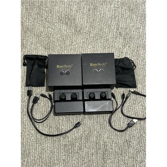 MagicBeatz Truly Stereo Wireless Earbuds Playtime NoiseCancellation - Pack Of 2 - Picture 1 of 9